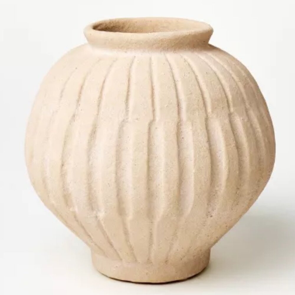 Threshold designed with Studio McGee‎ Carved Ceramic Vase NEW WITH TAG